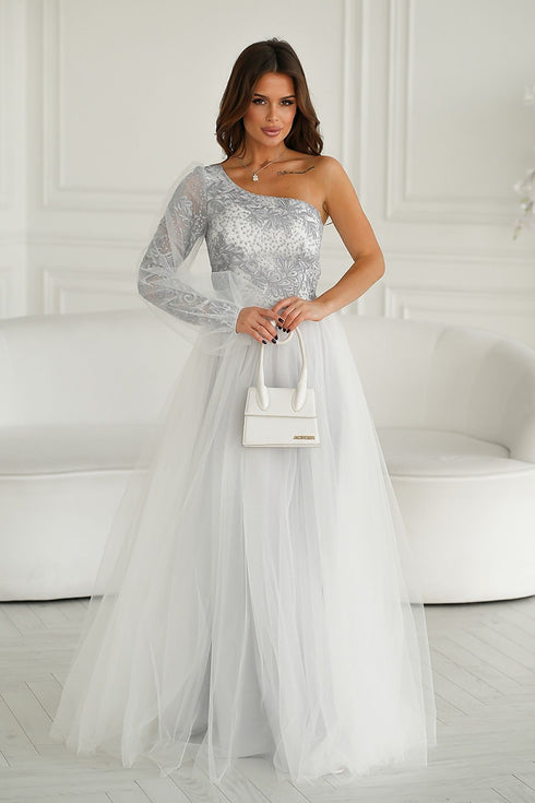 Robe longue model 192638 Bicotone